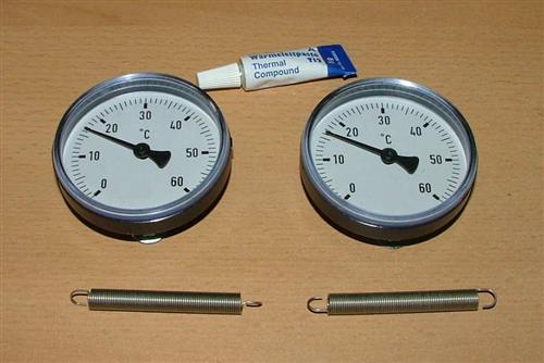 2 Anlegethermometer Set Ø63mm -60°C + Wärmeleitp.(5275#