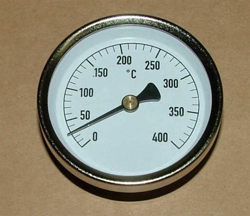 Anlegethermometer mit Magnet 0 - 400°C / Rauchgasthermometer / Ofenrohr (5552#