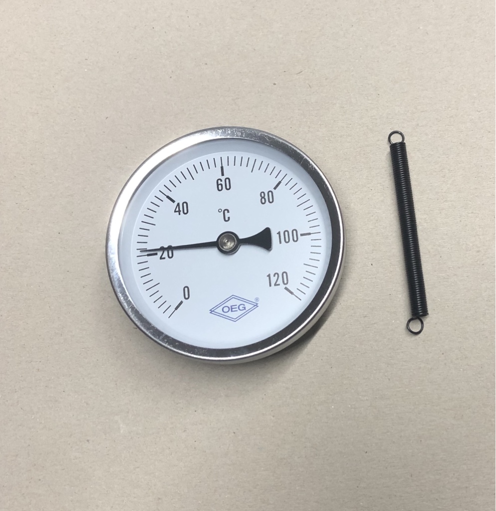 Anlegethermometer Ø63mm / 0°C bis 120°C Metallausführung  (11273#