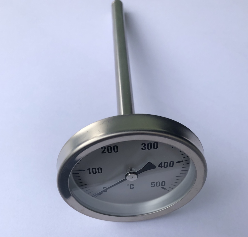 Holzbackofen / Pizzaofen usw. Thermometer 0-500°C 150mm Fühler (11019#