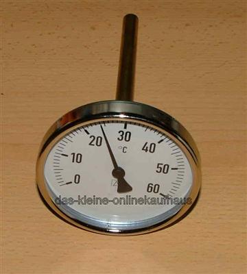 Bimetallthermometer Ø80mm 50mm Tauchhülse0-60°C(4712#