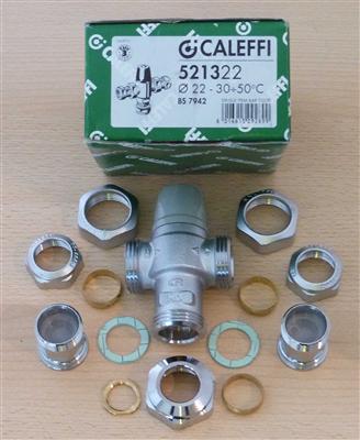 Caleffi Thermomischer, Durchmesser 22 mm Rückflv.+ Verschraubung (6792#