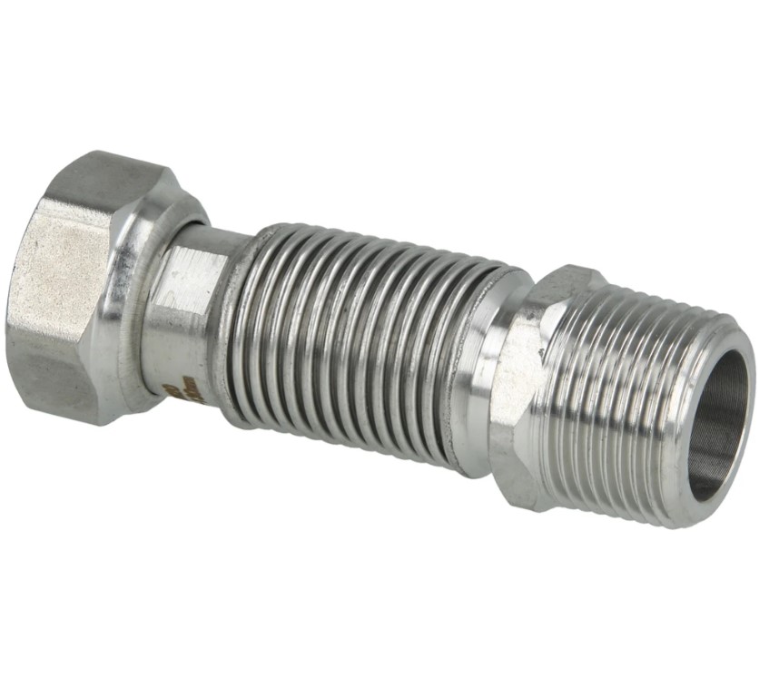 Edelstahlflexwellrohr ausziehbar 1/2", 93 - 180mm  (10585#