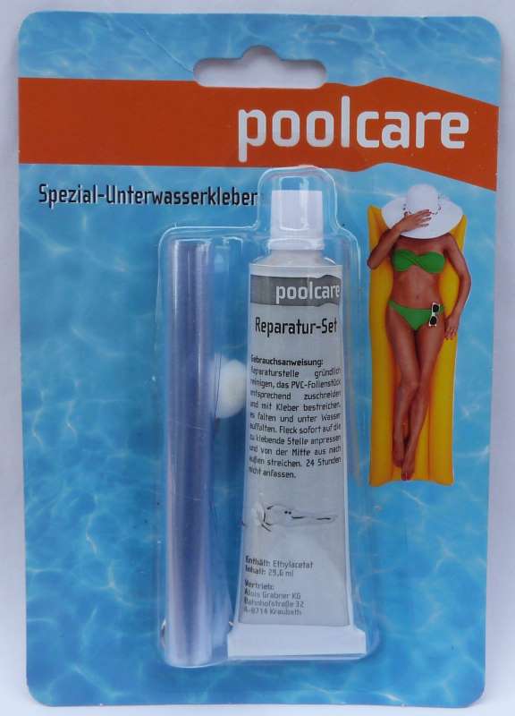 Folienreparatur-Set Poolcare Spezial-Unterwasserkleber POOL Teich  (9651#