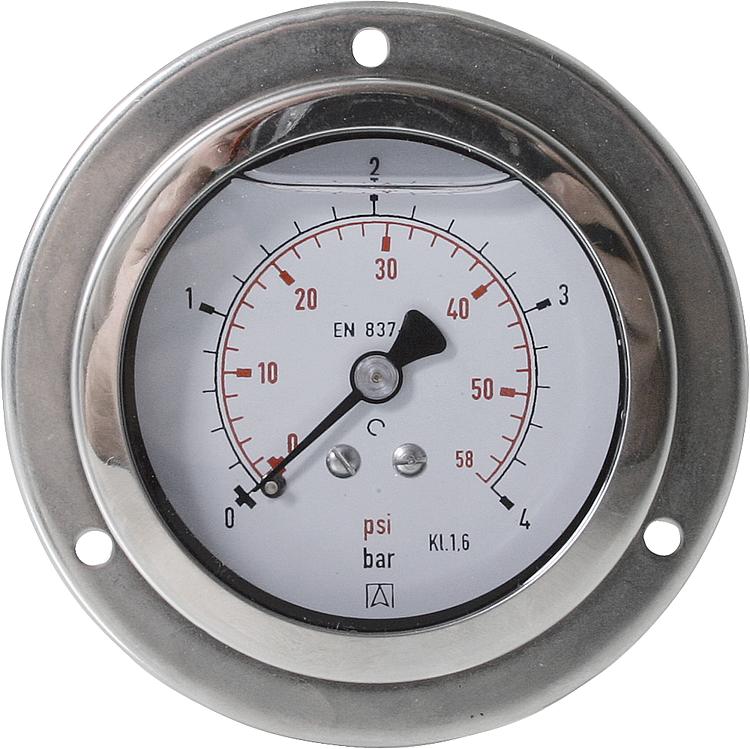 Glyzerin Manometer -1 bis 0 Bar axial Ø 68 mm 1/4"AG Schalttafeleinbau (11099#