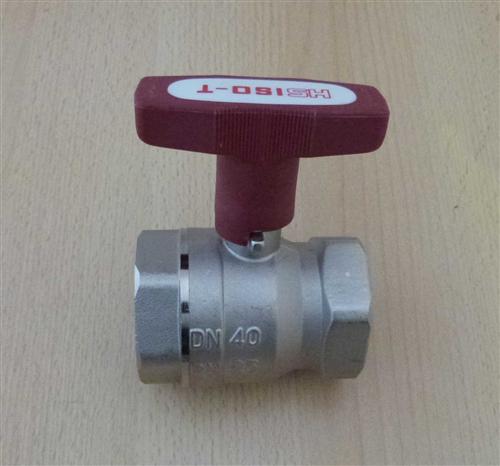 Isolierkugelhahn ISO-T 1 1/2" DN 40 roter Griff / HS (6762#