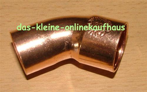 Kupfer - Bogen 45° ( i/a ) 28mm DVGW zugelassen (511#