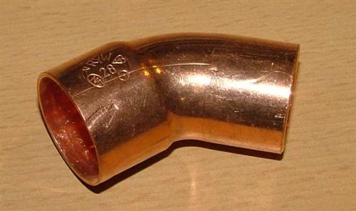 Kupfer - Bogen 45° ( i/a ) 6mm DVGW zugelassen (8576#