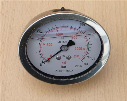 Glyzerin Manometer 0 bis 160 Bar / axial  Ø 67 mm / 1/4"AG  (10769#