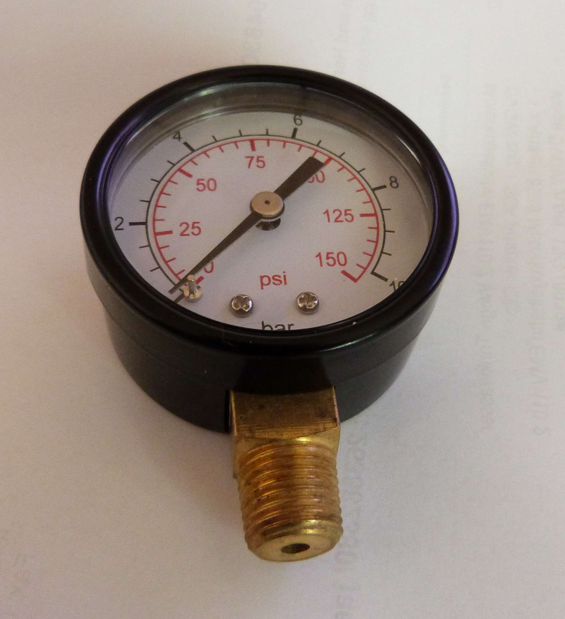 Manometer 0-10 Bar / radial Durchm.40mm 1/8"AG  (10030#