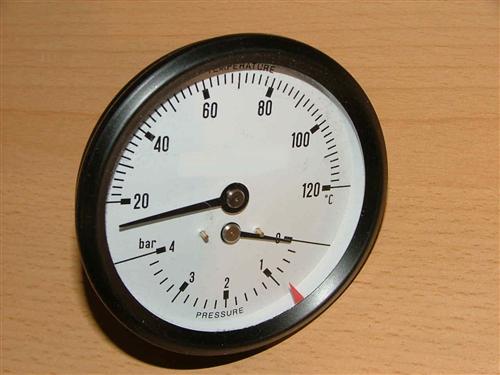 Thermo - Manometer ø 80mm / 1/2"AG  (4326#