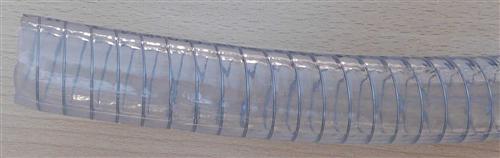Hochwertiger Spiralsaugschlauch transparent  mit Stahlspirale 1Zoll /1m (7288#