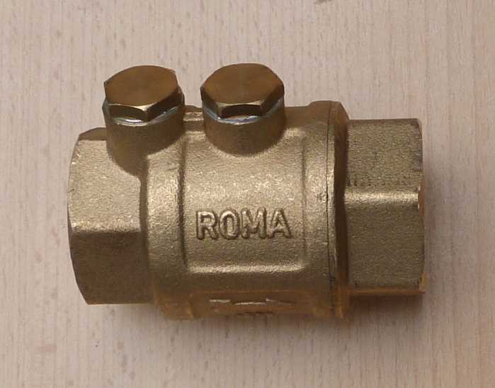 Messingrückschlagventil ROMA 1/2" mit dopp. Entleerung (8522#