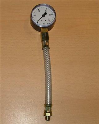 Pumpendruckmanometer 0-25bar incl.Druckschlauch (2026#