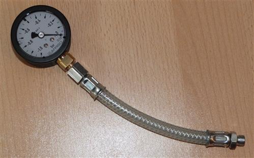 Vakuummanometer mit Glyzerin -1bar bis 0bar incl.Druckschlauch (6708#