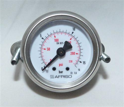 Rohrfeder-Manometer 0 bis 16 bar / axial Ø=40mm / 1/8"AG  (7561#