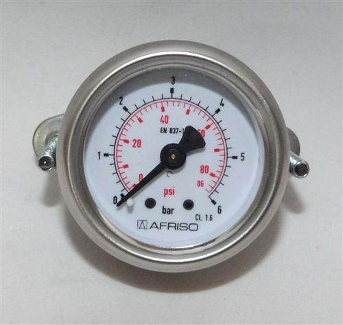 Rohrfeder-Manometer 0 bis 6 bar / axial Ø=40mm / 1/8"AG  (7558#