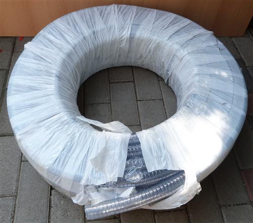 Spiralsaugschlauch transparent Stahlspirale 1Zoll / 50m Rolle (11062#