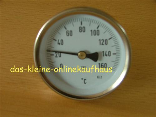 Solar Thermometer Ø 63mm / 0-160°C / schwarz (374#