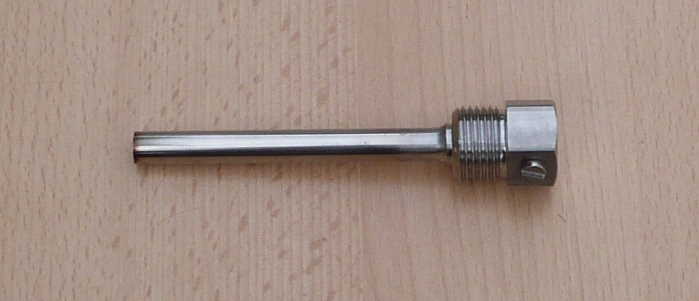 Tauchhülse Edelstahl, Innen Ø=6mm / 1/2 Zoll x 100mm (8550#