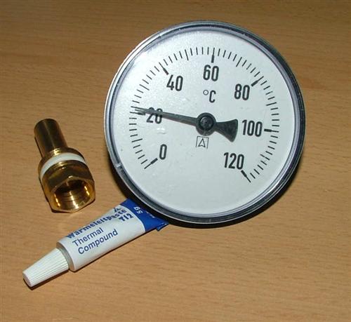 Zeigerthermometer Ø80mm 40mm -120°C + Wärmeleitp.(5242#