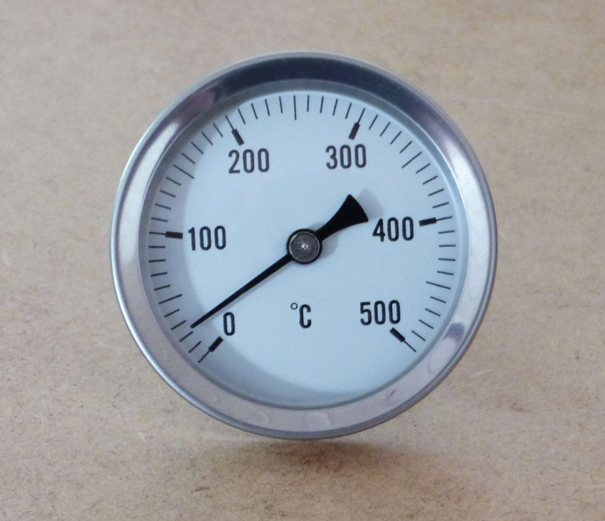 Pizzaofen Thermometer 0-500°C / 40 - 400mm  Schaftlänge sehr hochwertig