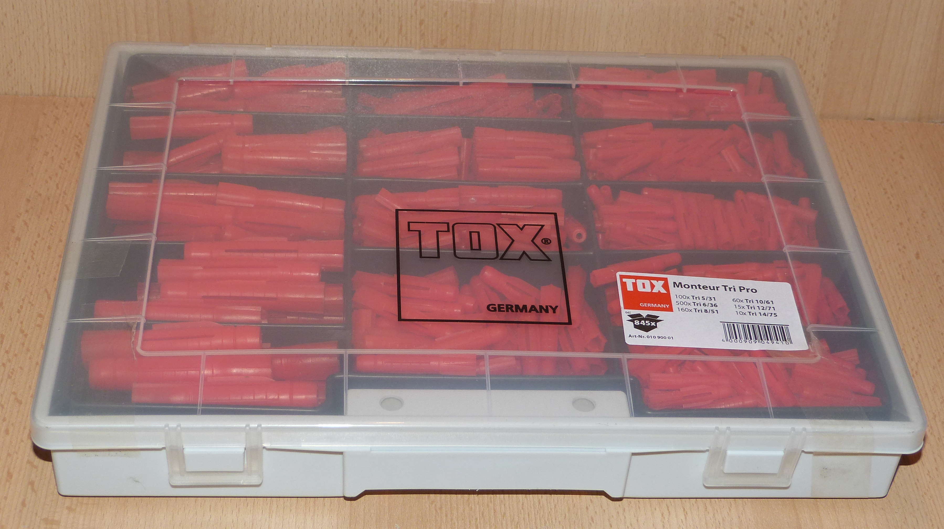 TOX Profidübel-Sortimentskoffer TRI 845-teilig  (9952#