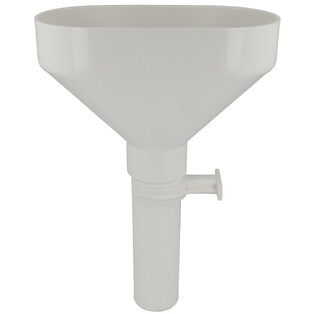 Trichter PP weiß mit Wandbefestigung // 40mm x 250mm ohne Sifon (8229#
