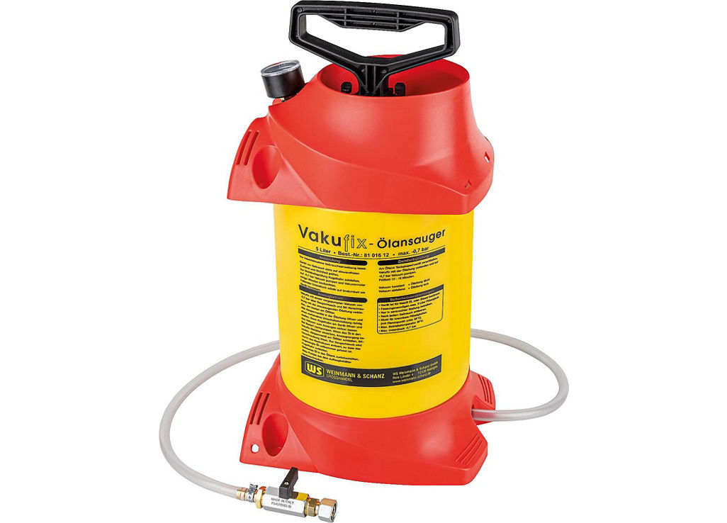 Ölansaugpumpe Ölansauger rot VAKUFIX Vakuumhandpumpe 5 Liter Behälter (11957#
