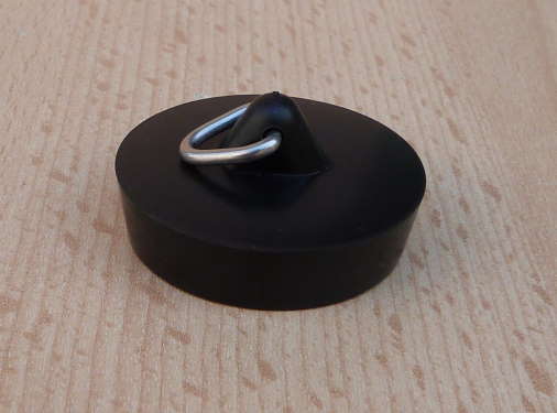 Ventil-Stopfen 38,5mm mit Dreieckbügel,schwarz,1 Stk. (9637#