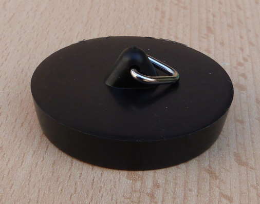 Ventil-Stopfen 50,5mm mit Dreieckbügel,schwarz,1 Stk. (9638#