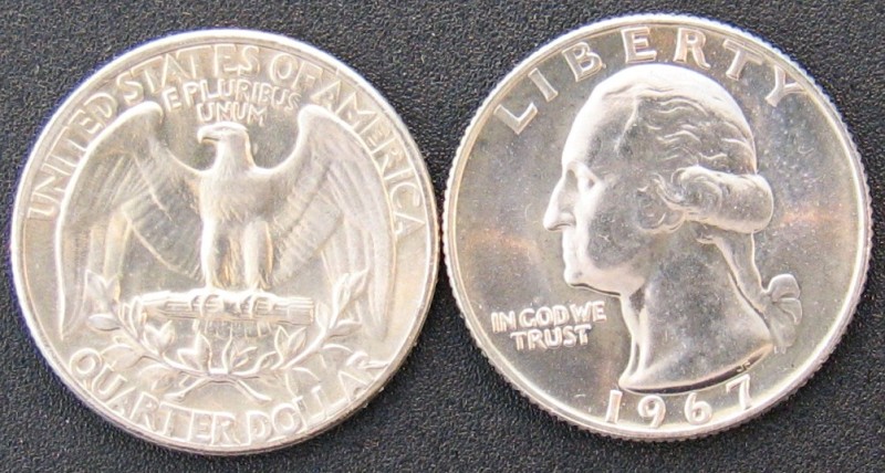 Munze Usa Quarter Dollar Von 1967