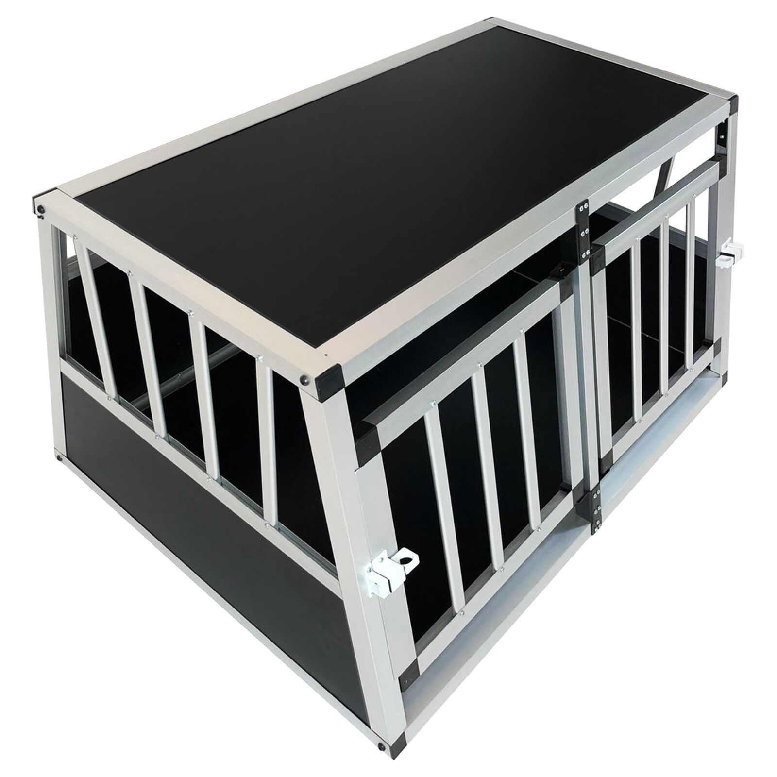 Hundebox Hundetransportbox Reisebox Gitterbox Alu Auto Hund 50x89x69