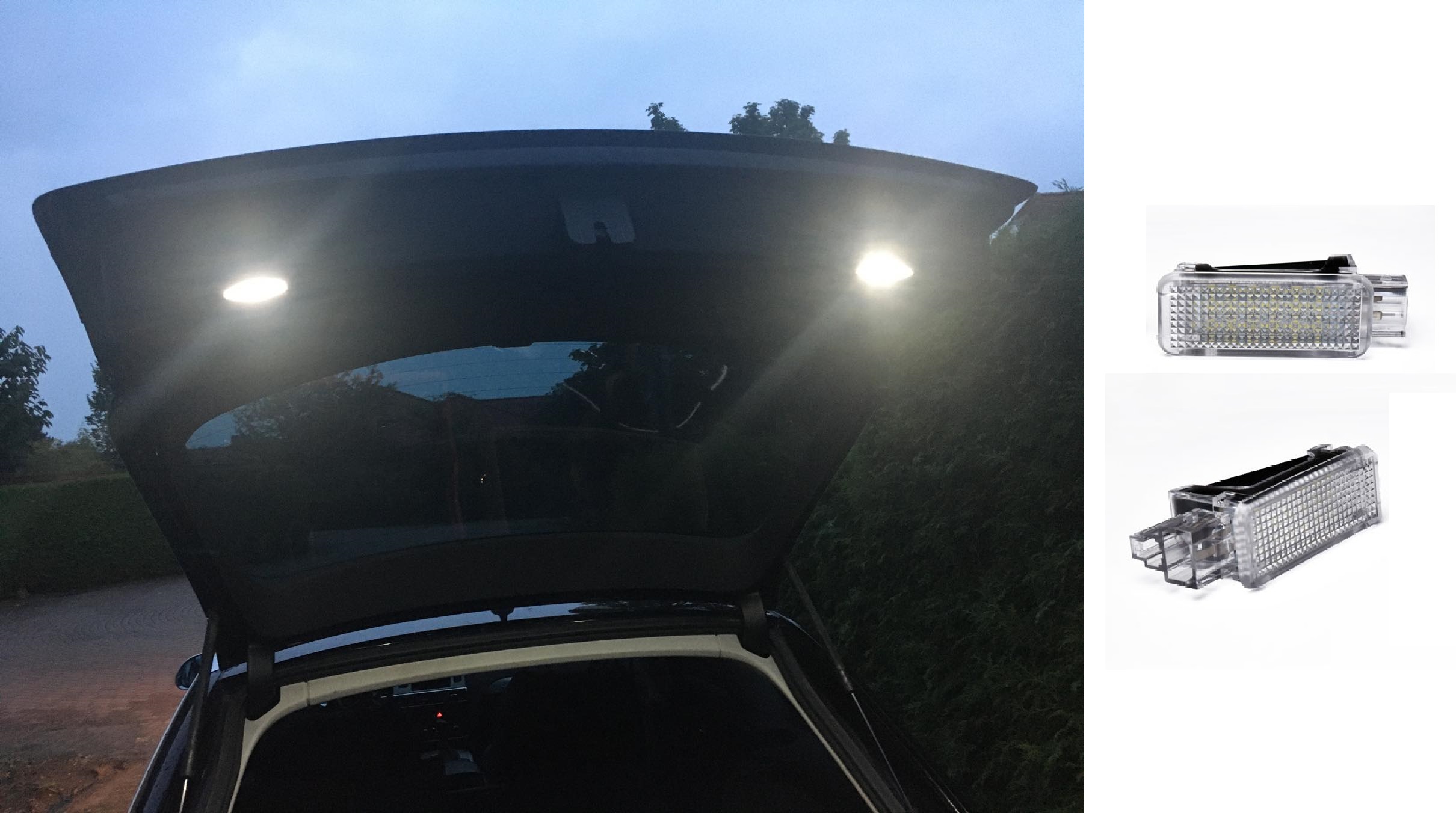 2x LED Innenraum Beleuchtung für die Heckklappe für Audi A6 4F C6 Avant  04-11
