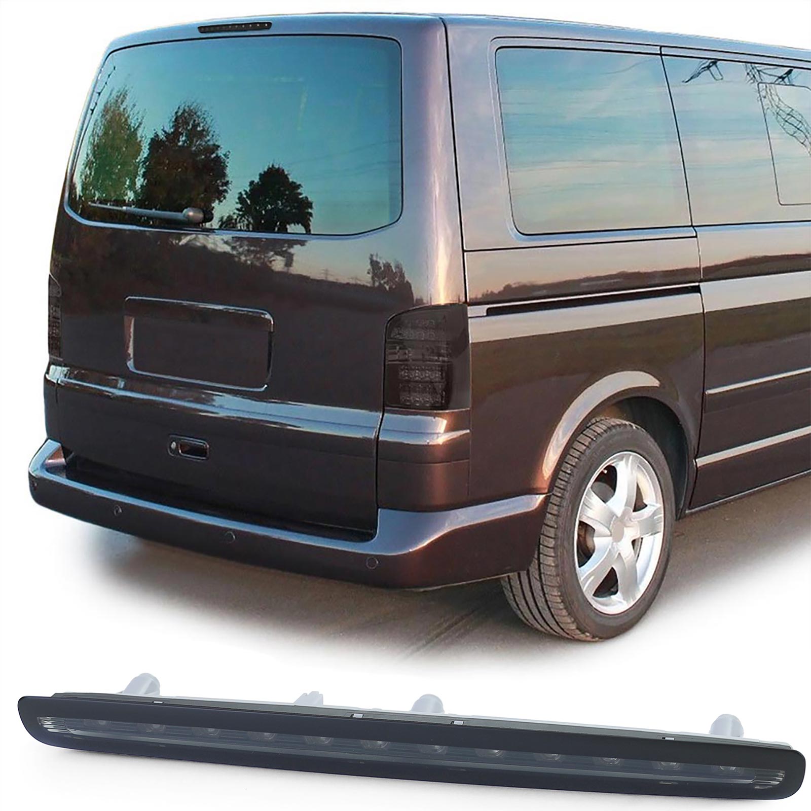 3. Bremslicht LED Klarglas Schwarz Passt Für VW T5 Ab 2003-2015 Mit Heckklappe