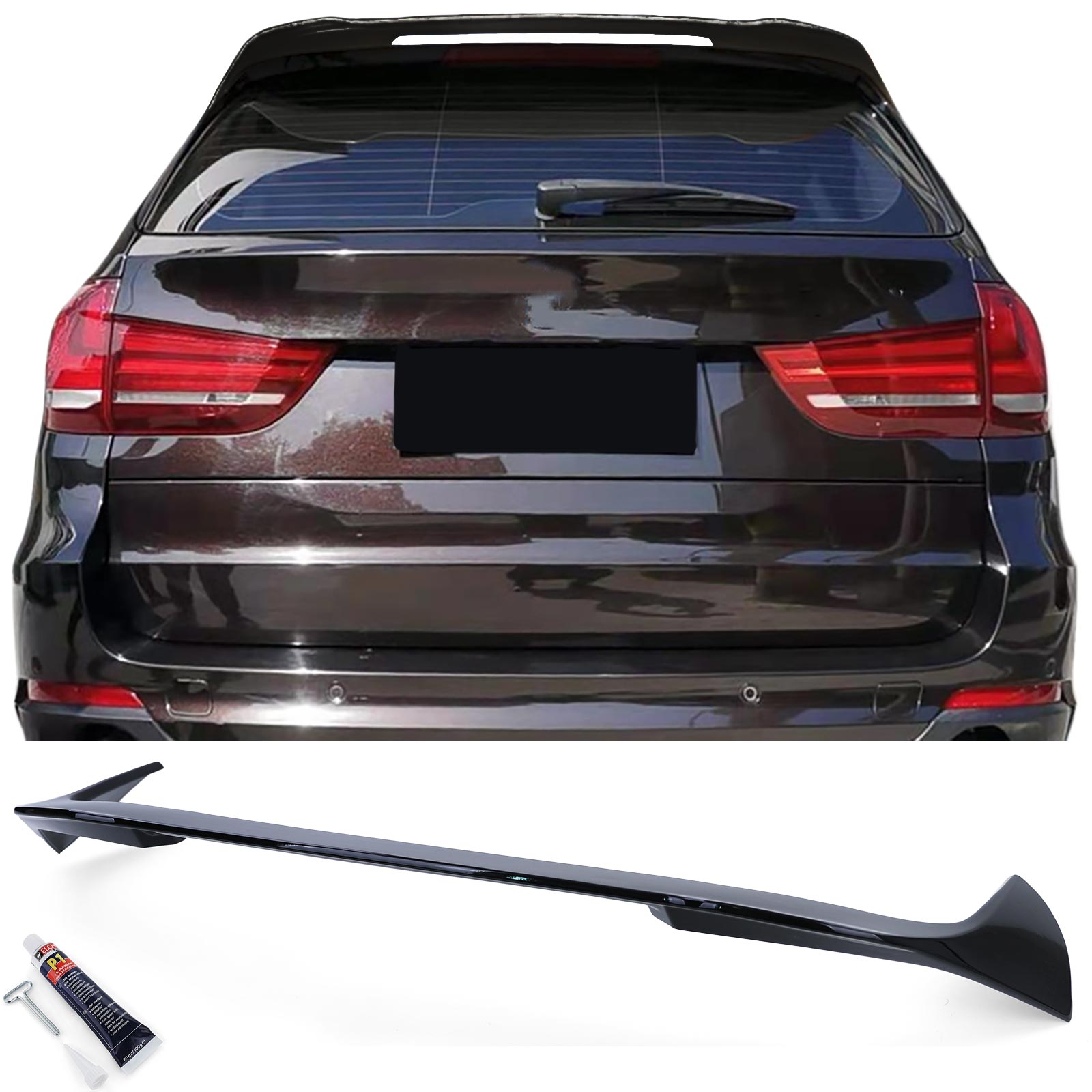 For BMW X5 F15 Since 2013-2018 Roof Spoiler Rear Spoiler Black
