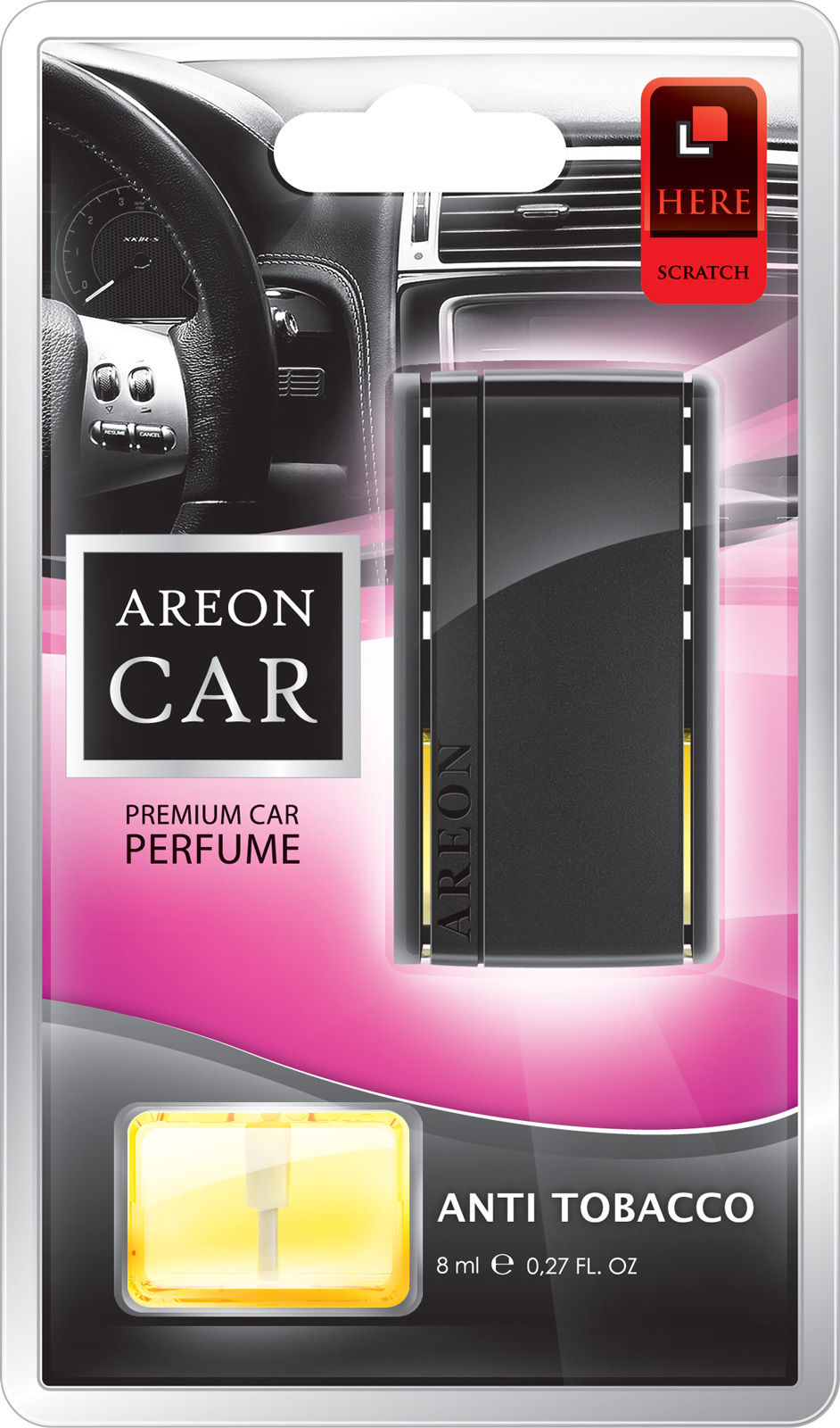 Original Areon Lux Auto Perfume Air Freshener Air Vent Anti Tobacco