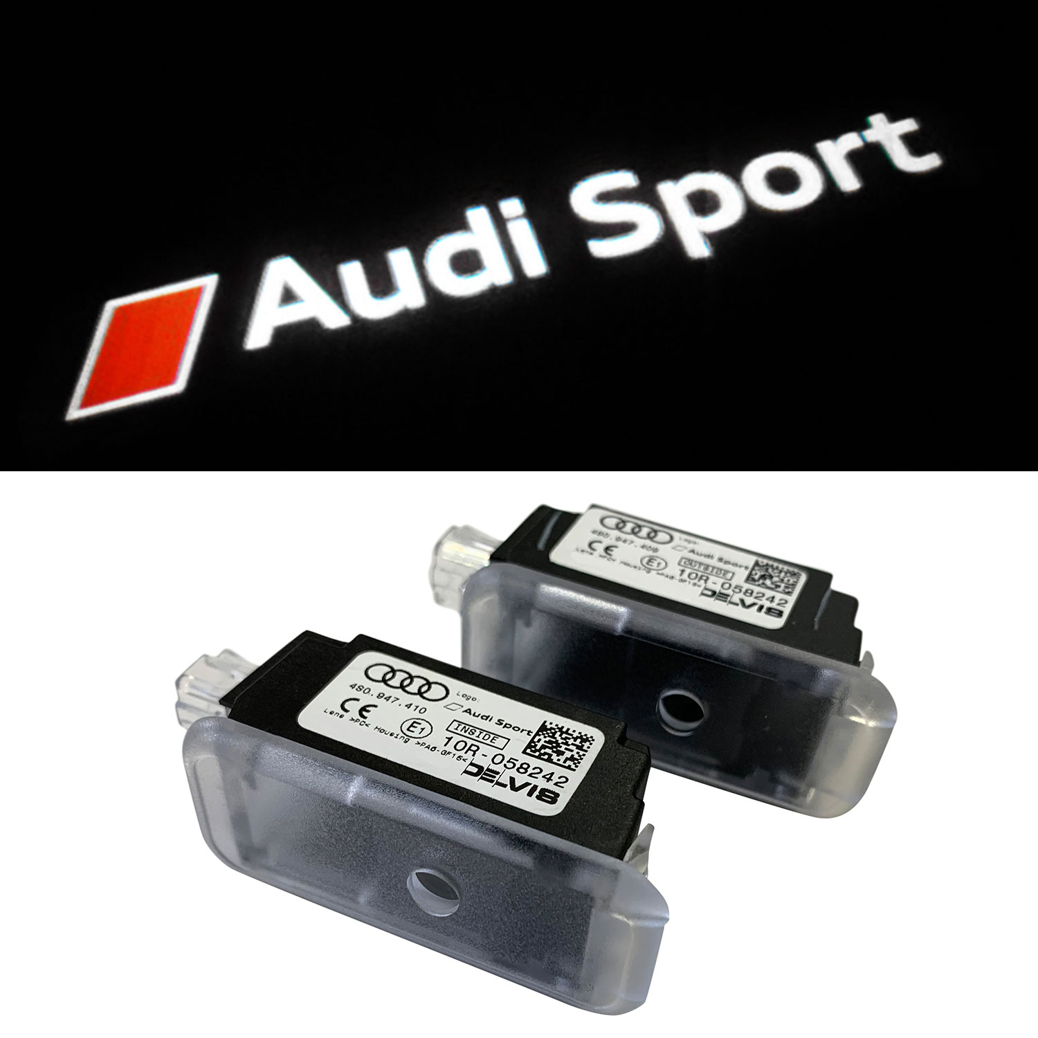 Original Audi Sport LED Courtesy Lights Door Logo Projector for
