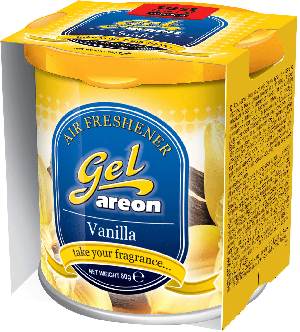12x Original Areon Gel Can Car Scent Container Air Freshener Lid Vanilla