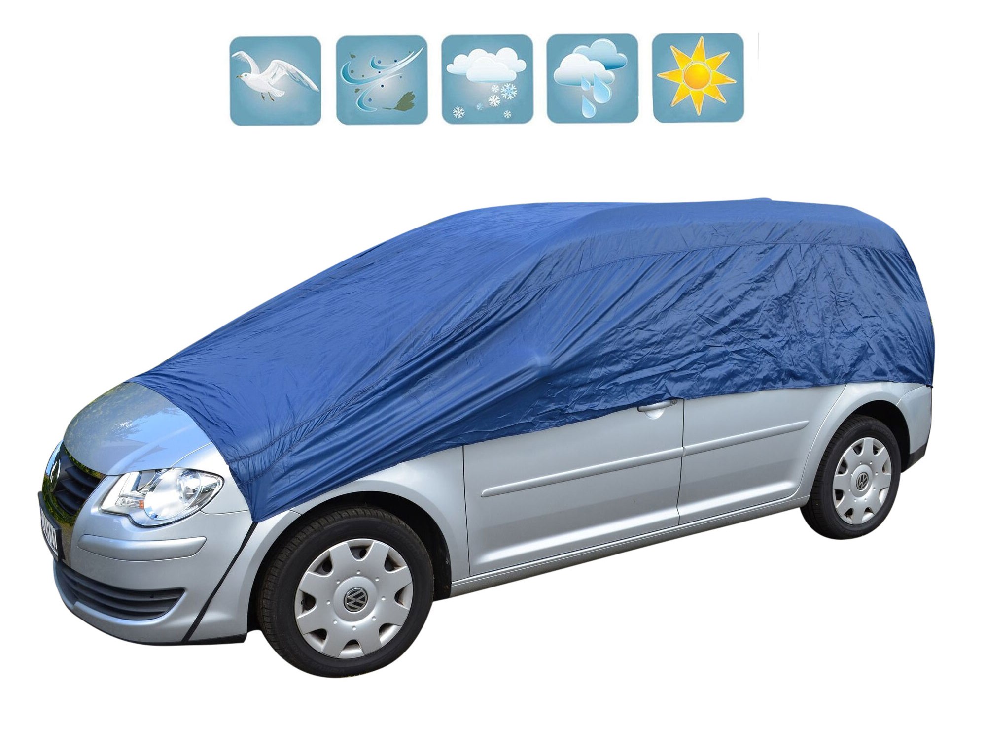Premium half Garage Car-Plane Cover Breathable Car Summer Winter