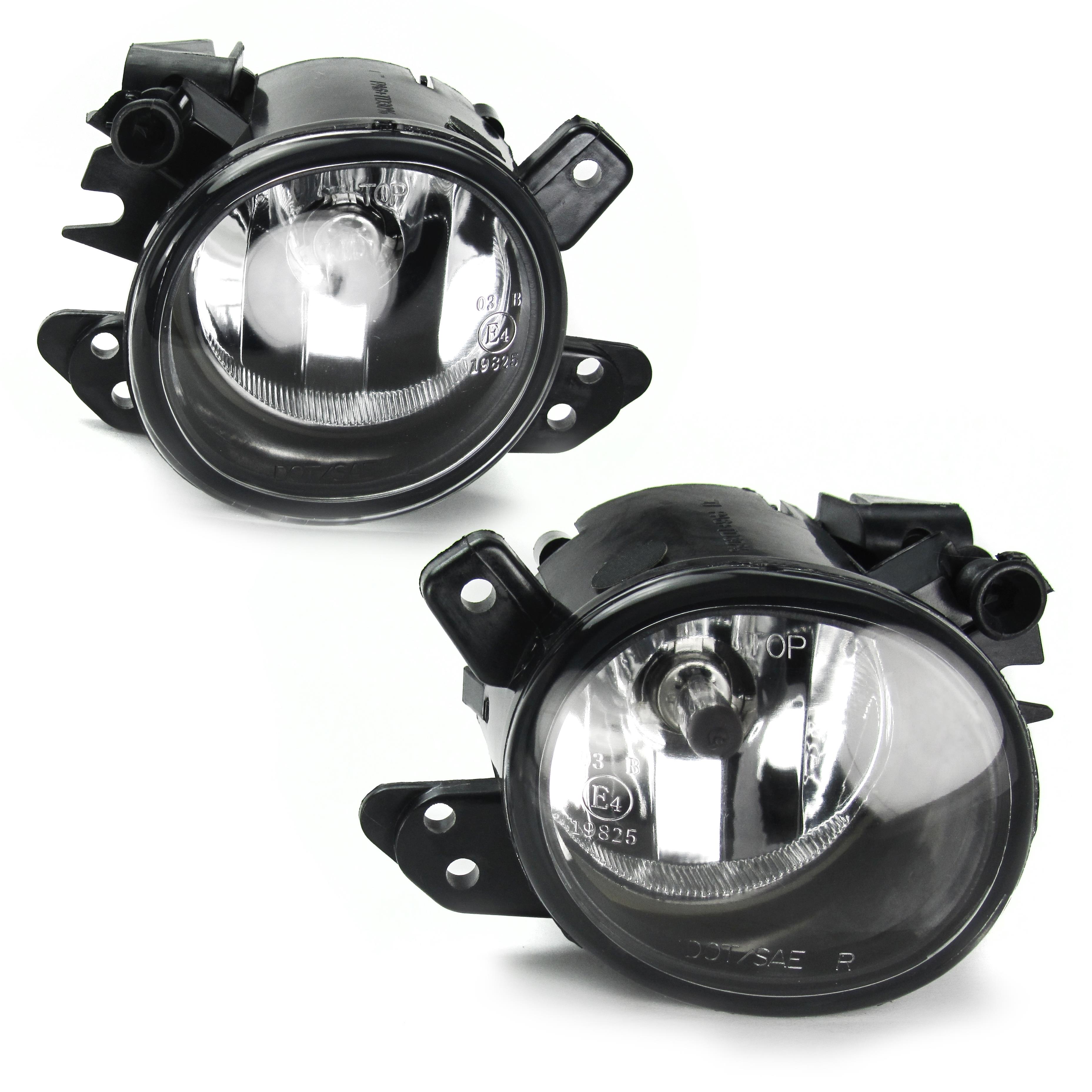 2x Fog Lights Clear Glass Chrome Bulbs H11 Fits Mercedes ML W164 eBay