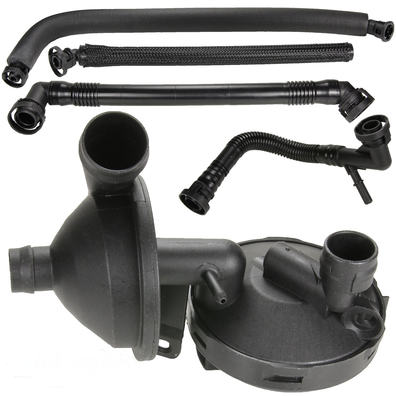 PREMIUM Kurbelgehäuse Entlüftung KGE Ölabscheider Schläuchen Set M52