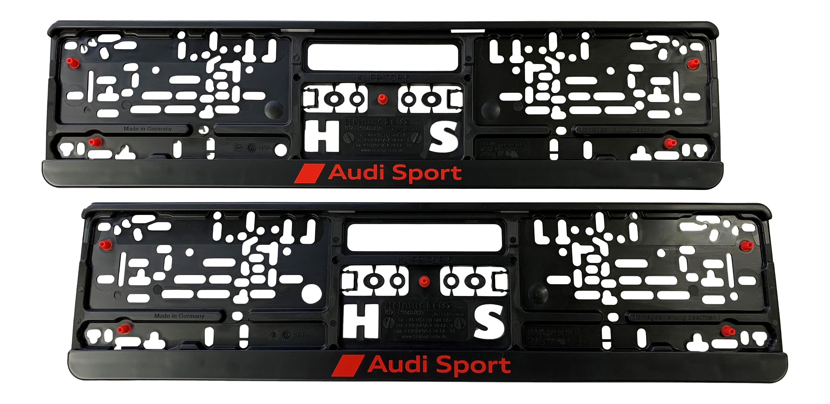 2x Original Audi Sport Premium License Plate Holder for all Vehicles