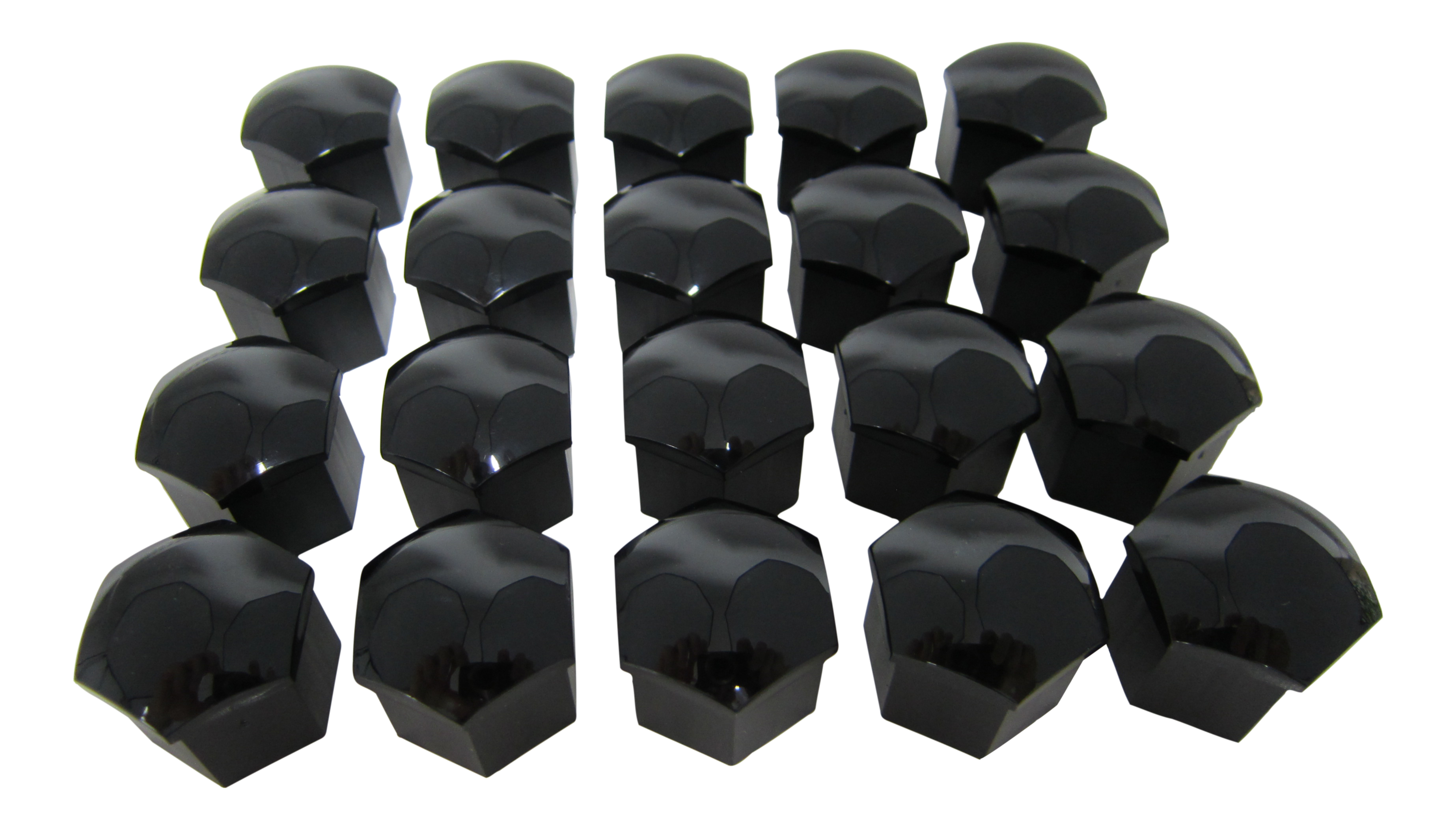 RYHX Radschraubenkappen Set - 20x Silikon Abdeckungen SW21 In Schwarz