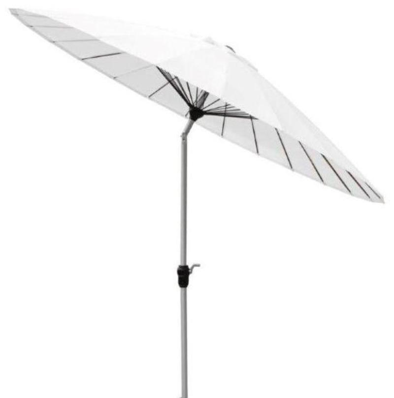 45712 Aluminium Sonnenschirm mit Kurbel 3 m Ø Schirm weiß eBay
