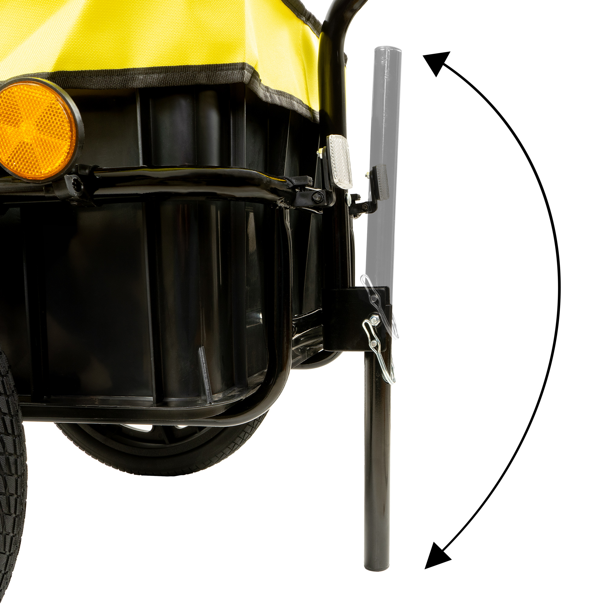 Zelsius Fietskar Transport | 68 liter | transportwagen, fietswagen, handwagen, aanhanger voor fiets, aanhanger met kunststof kuip, transportbox, fietsaanhanger