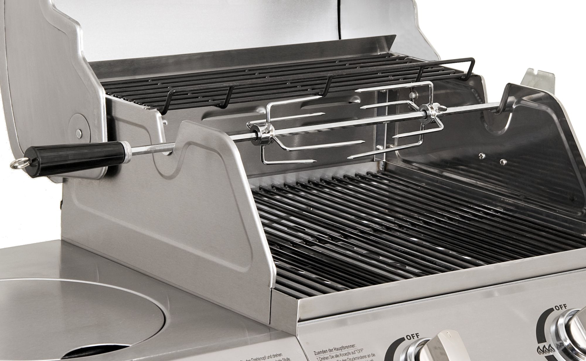 BBQ-Toro Grillspieß Set mit Motor für 57 cm Kugelgrill