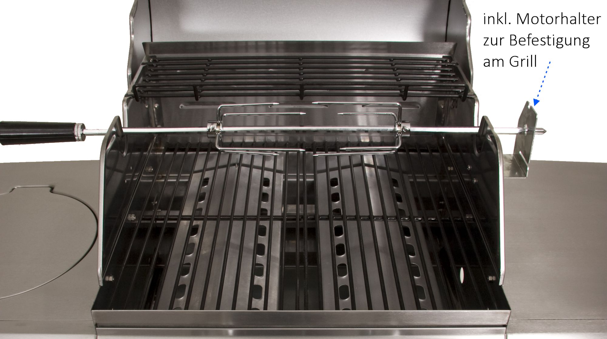 BBQ-Toro Grillspieß Set mit Motor für 57 cm Kugelgrill