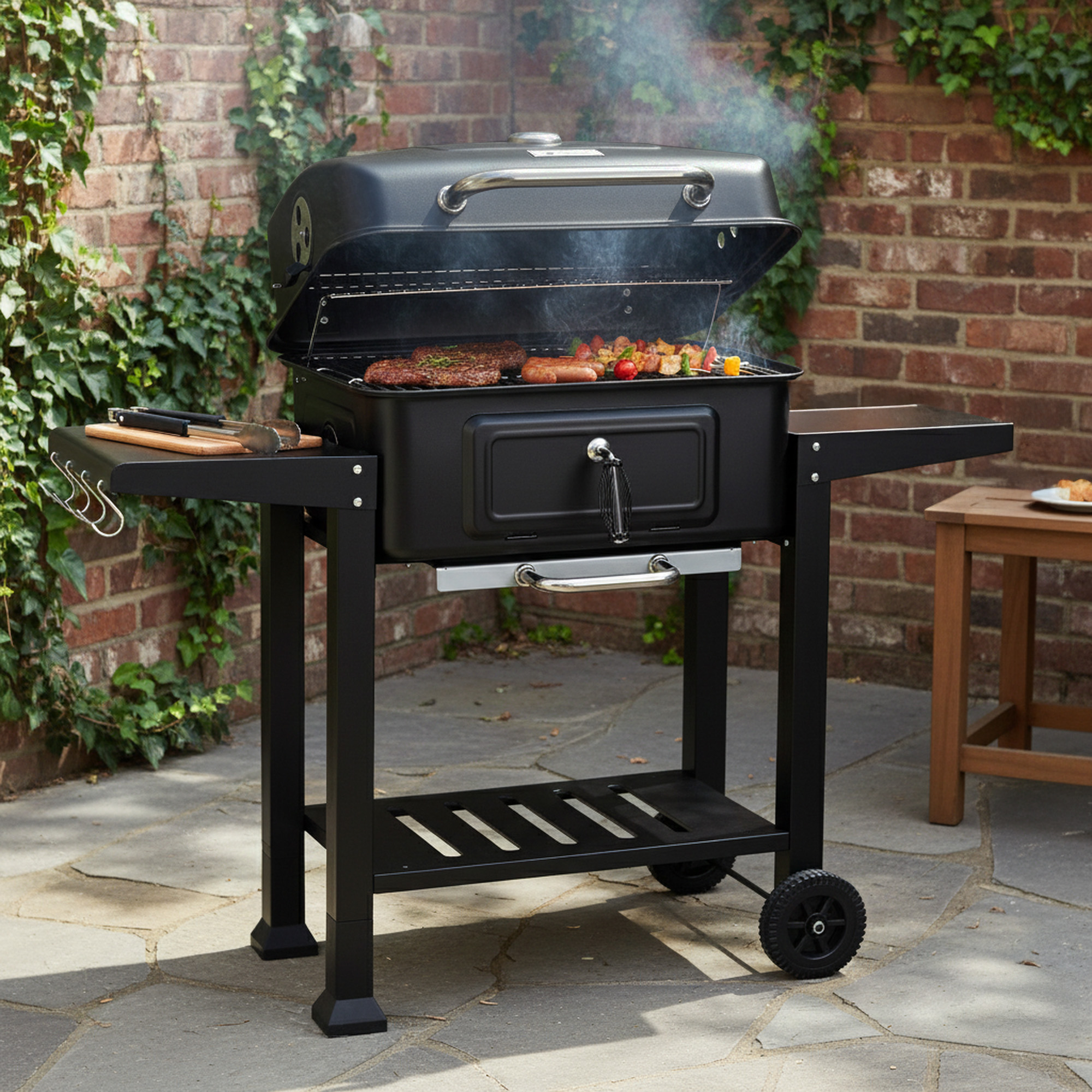 BBQ-Toro Grilltisch für Gasgrill | faltbarer Rollwagen für Grill | Grill Ständer BBQ-Toro Grilltisch für Gasgrill | faltbarer Rollwagen für Grill | Grill Ständer