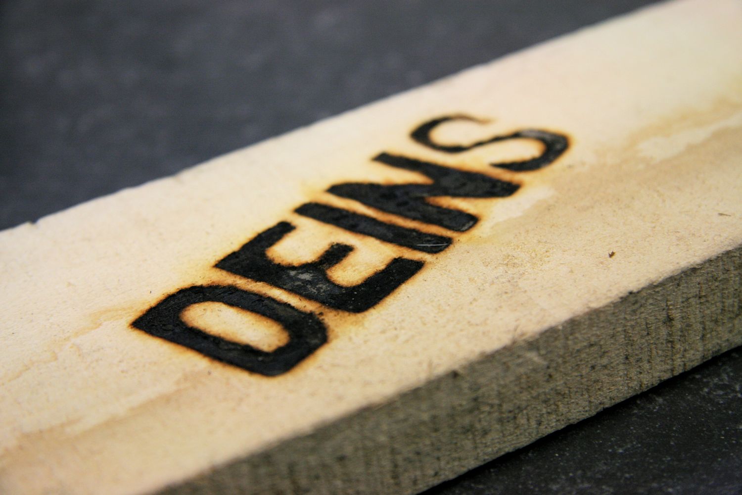Grill Brandeisen "DEINS" aus Gusseisen Grillstempel ...